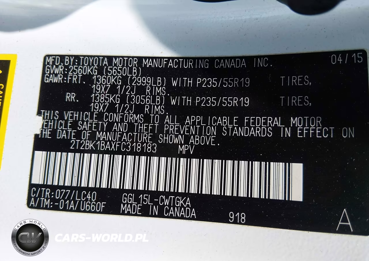 2015 Lexus Rx 350 VIN:2T2BK1BAXFC318183 - 9