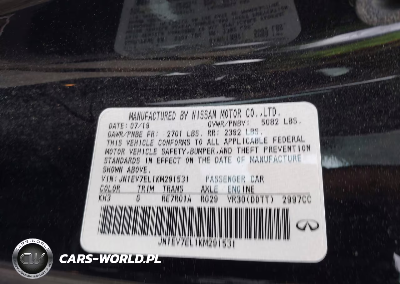 2019 Infiniti Q60 3.0T Luxe VIN:JN1EV7EL1KM291531 - 9