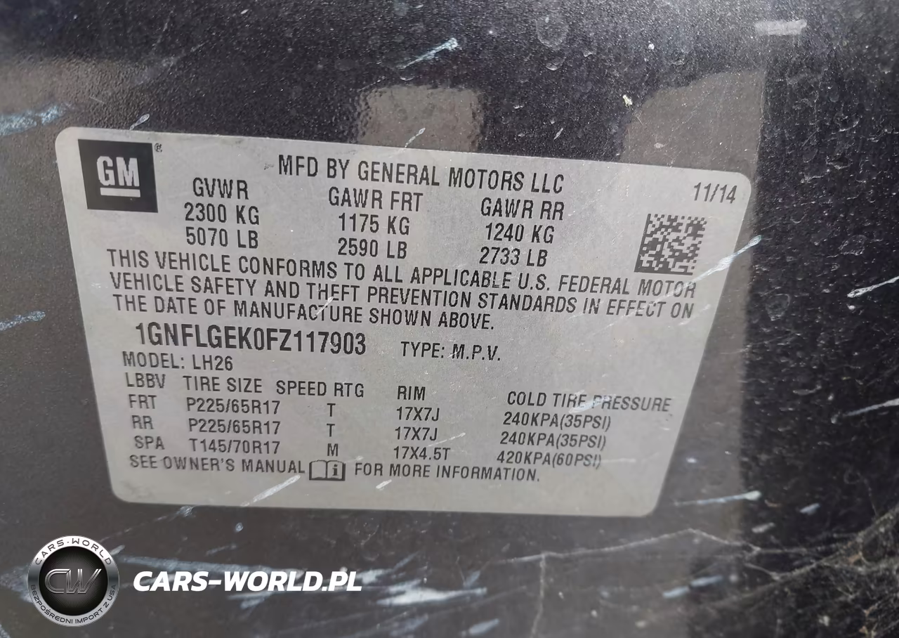 2015 Chevrolet Equinox Lt VIN:1GNFLGEK0FZ117903 - 9