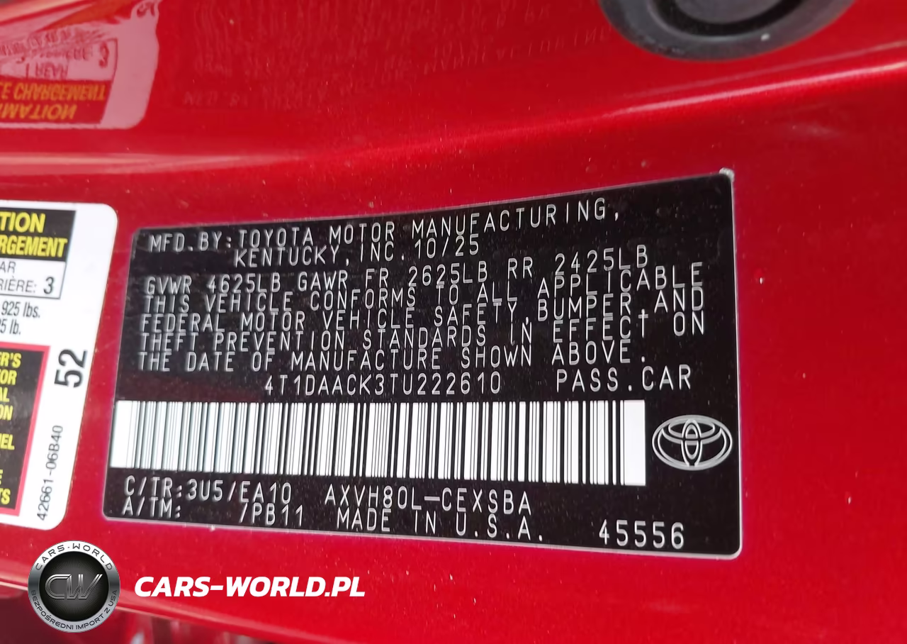 2026 Toyota Camry Se VIN:4T1DAACK3TU222610 - 9