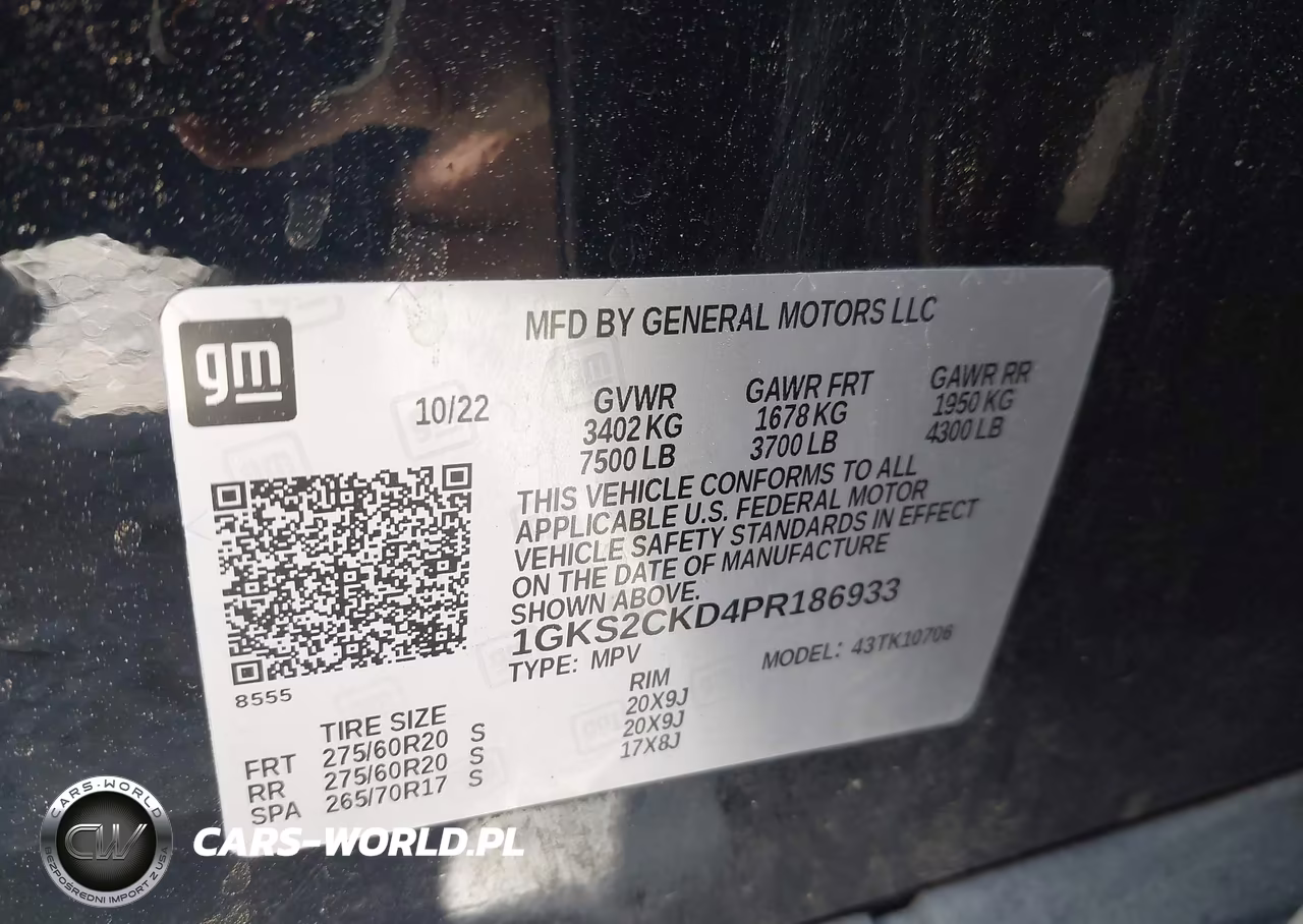 2023 GMC Yukon 4Wd At4 VIN:1GKS2CKD4PR186933 - 9