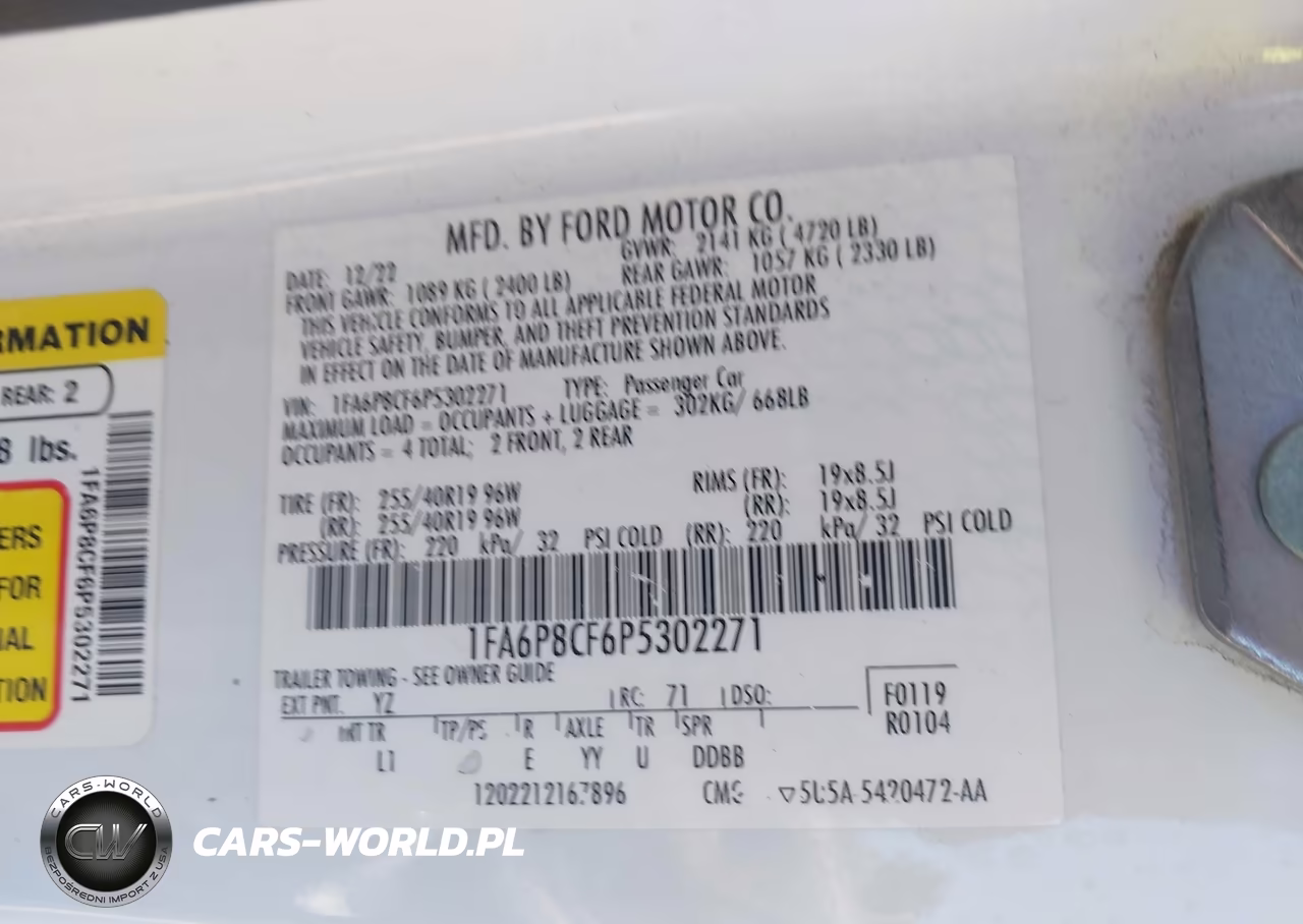 2023 Ford Mustang Gt Premium Fastback VIN:1FA6P8CF6P5302271 - 9
