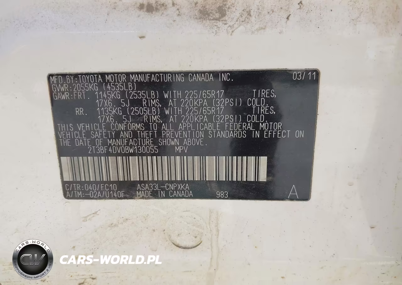 2011 Toyota Rav4 VIN:2T3BF4DV0BW130055 - 9