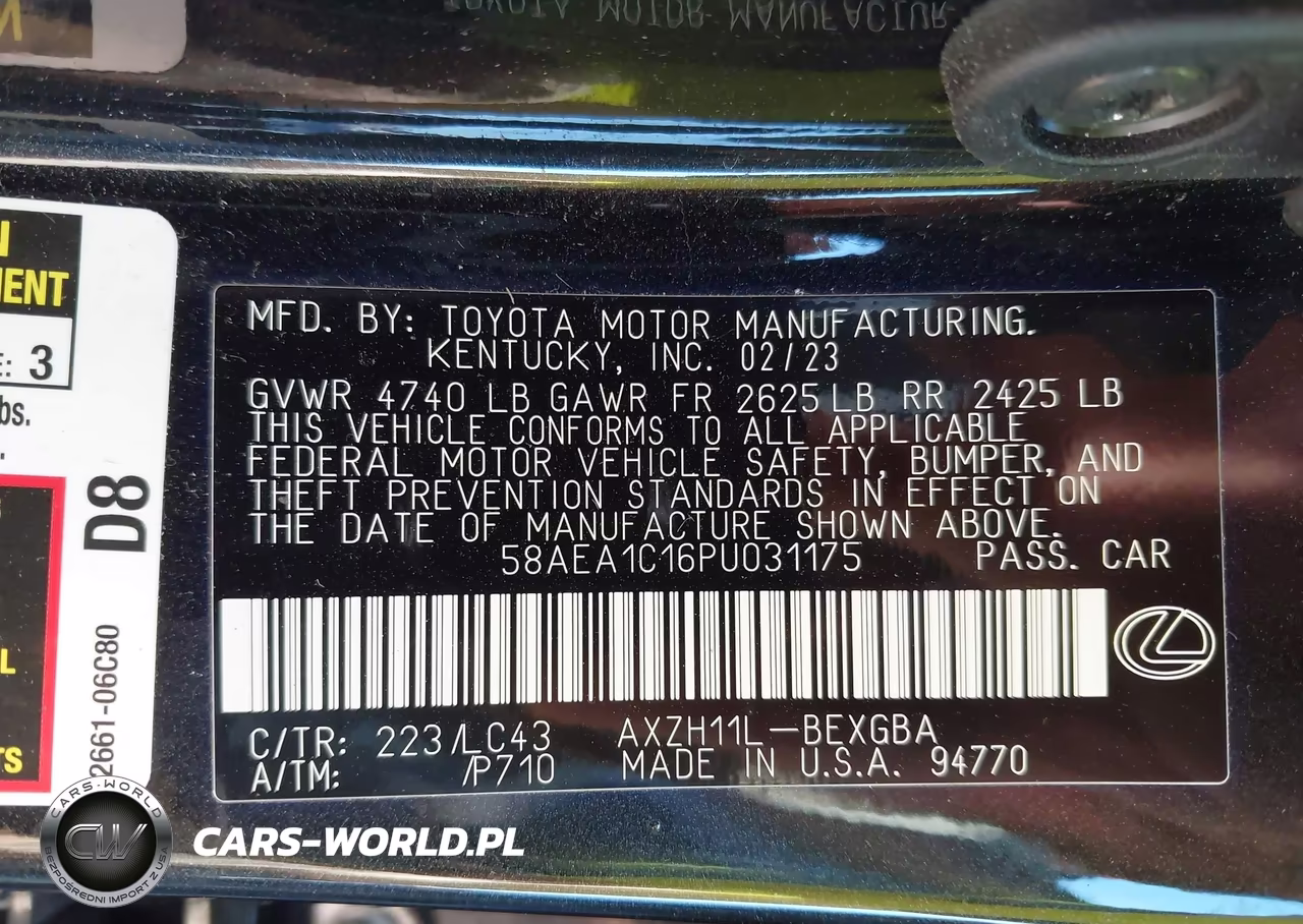 2023 Lexus Es 300H Luxury VIN:58AEA1C16PU031175 - 9