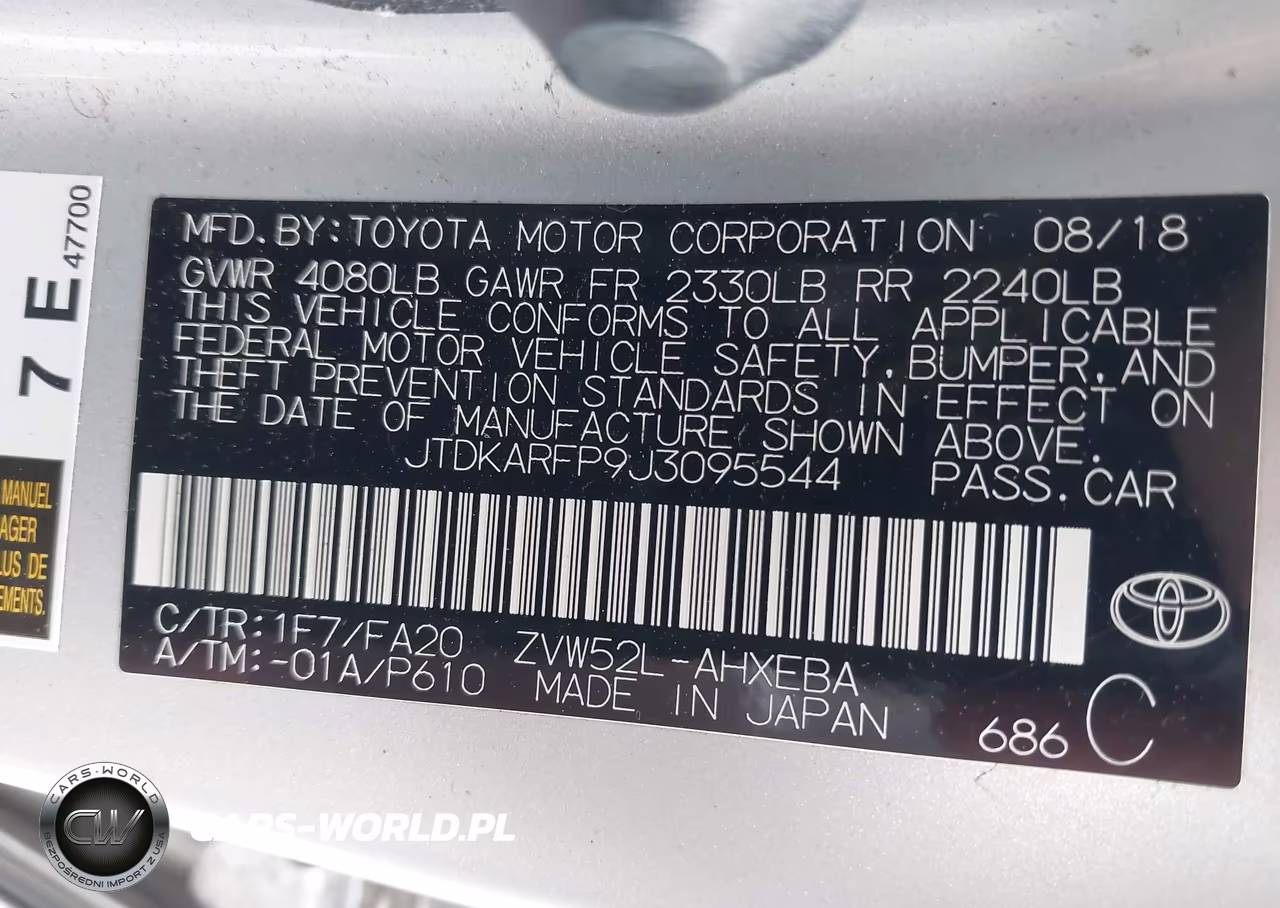 2018 Toyota Prius Prime Plus VIN:JTDKARFP9J3095544 - 9