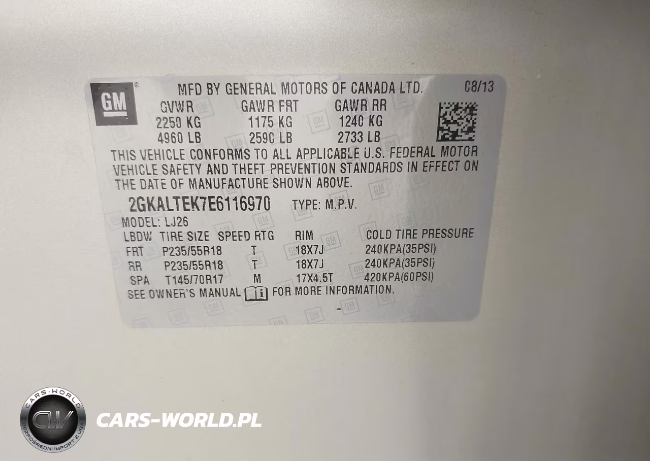 2014 GMC Terrain Slt-2 VIN:2GKALTEK7E6116970 - 9