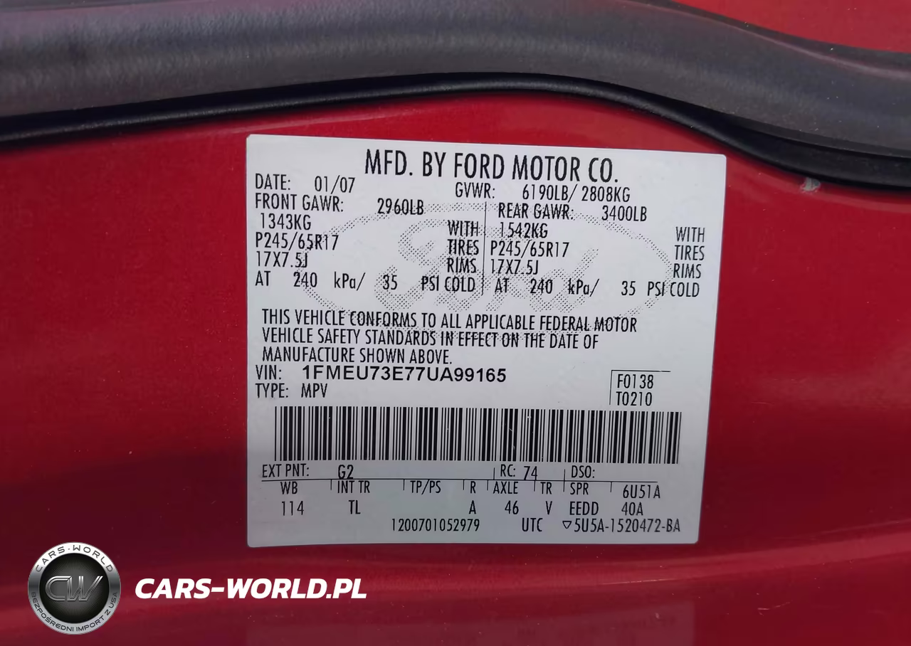 2007 Ford Explorer Xlt VIN:1FMEU73E77UA99165 - 9