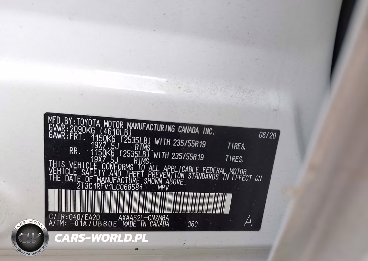2020 Toyota Rav4 Xle Premium VIN:2T3C1RFV1LC068584 - 9