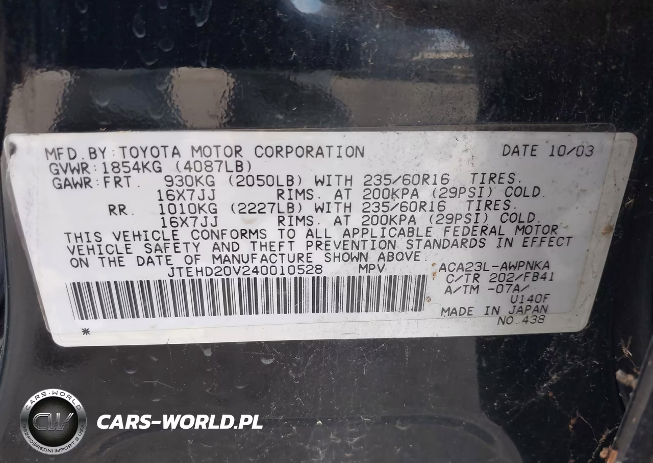 2004 Toyota Rav4 VIN:JTEHD20V240010528 - 9