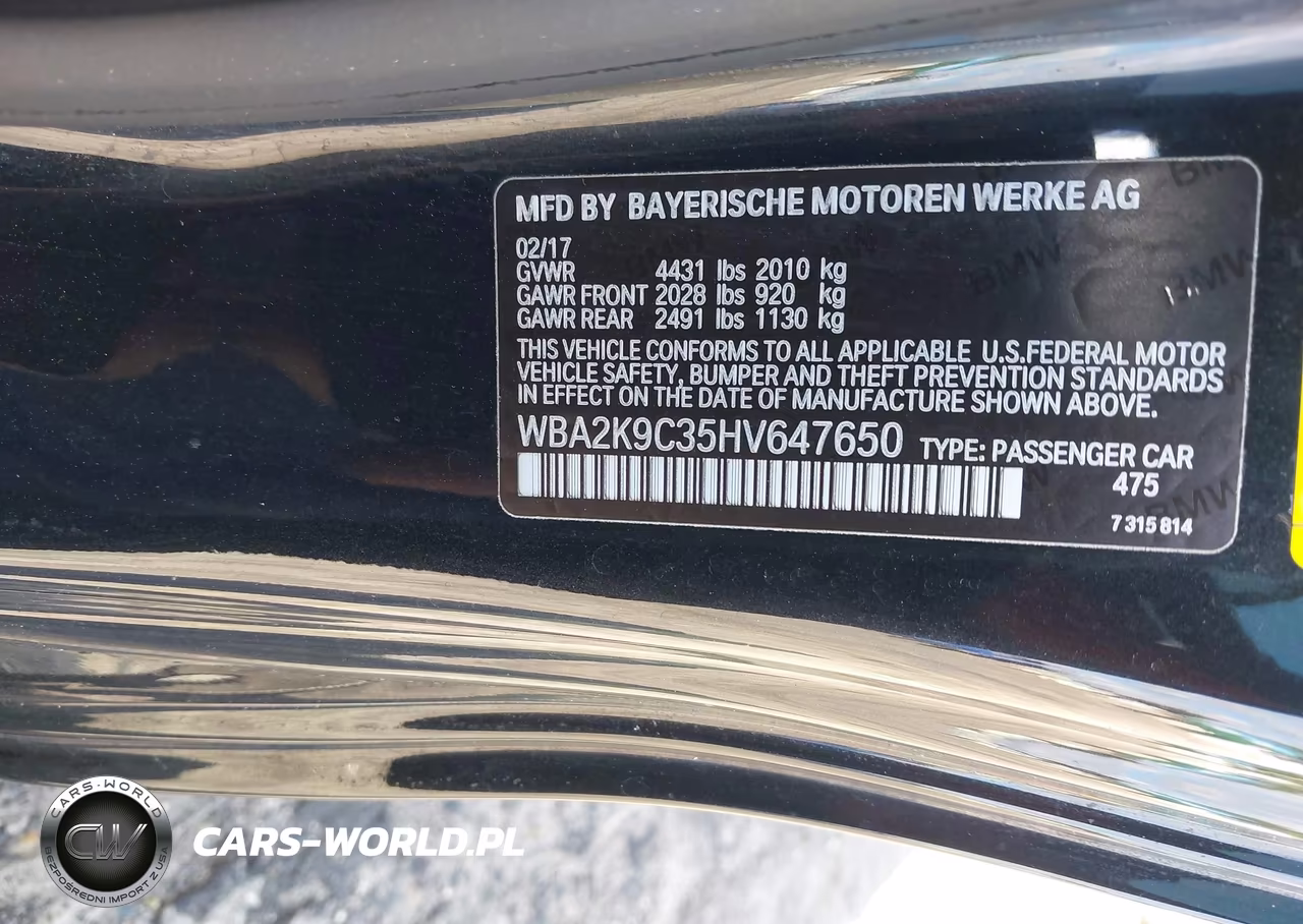 2017 BMW 230I VIN:WBA2K9C35HV647650 - 9