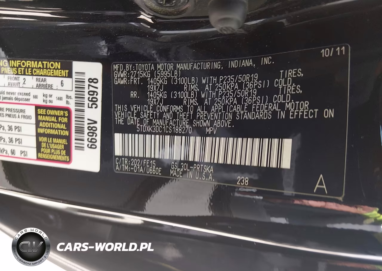 2012 Toyota Sienna Se 8 Passenger VIN:5TDXK3DC1CS188270 - 9