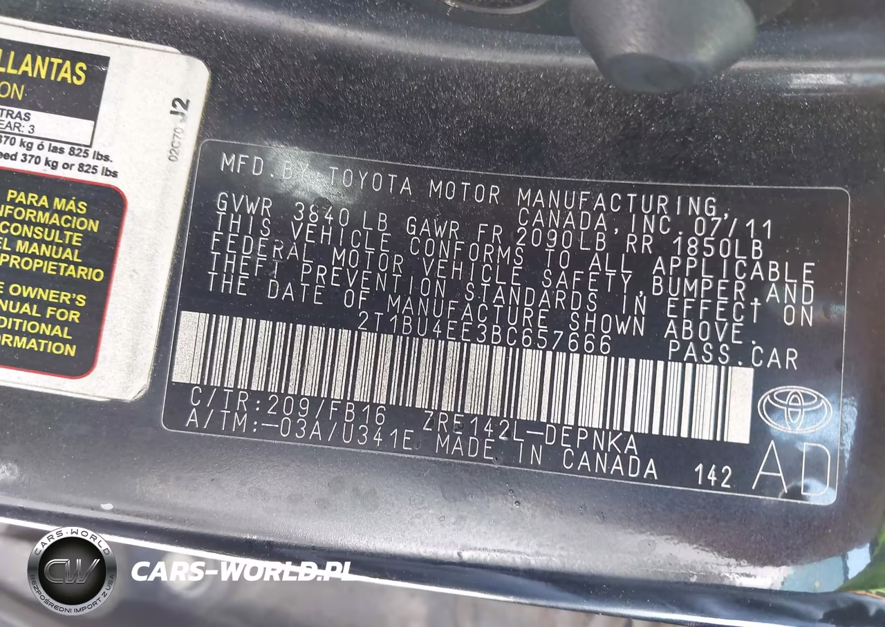 2011 Toyota Corolla VIN:2T1BU4EE3BC657666 - 9