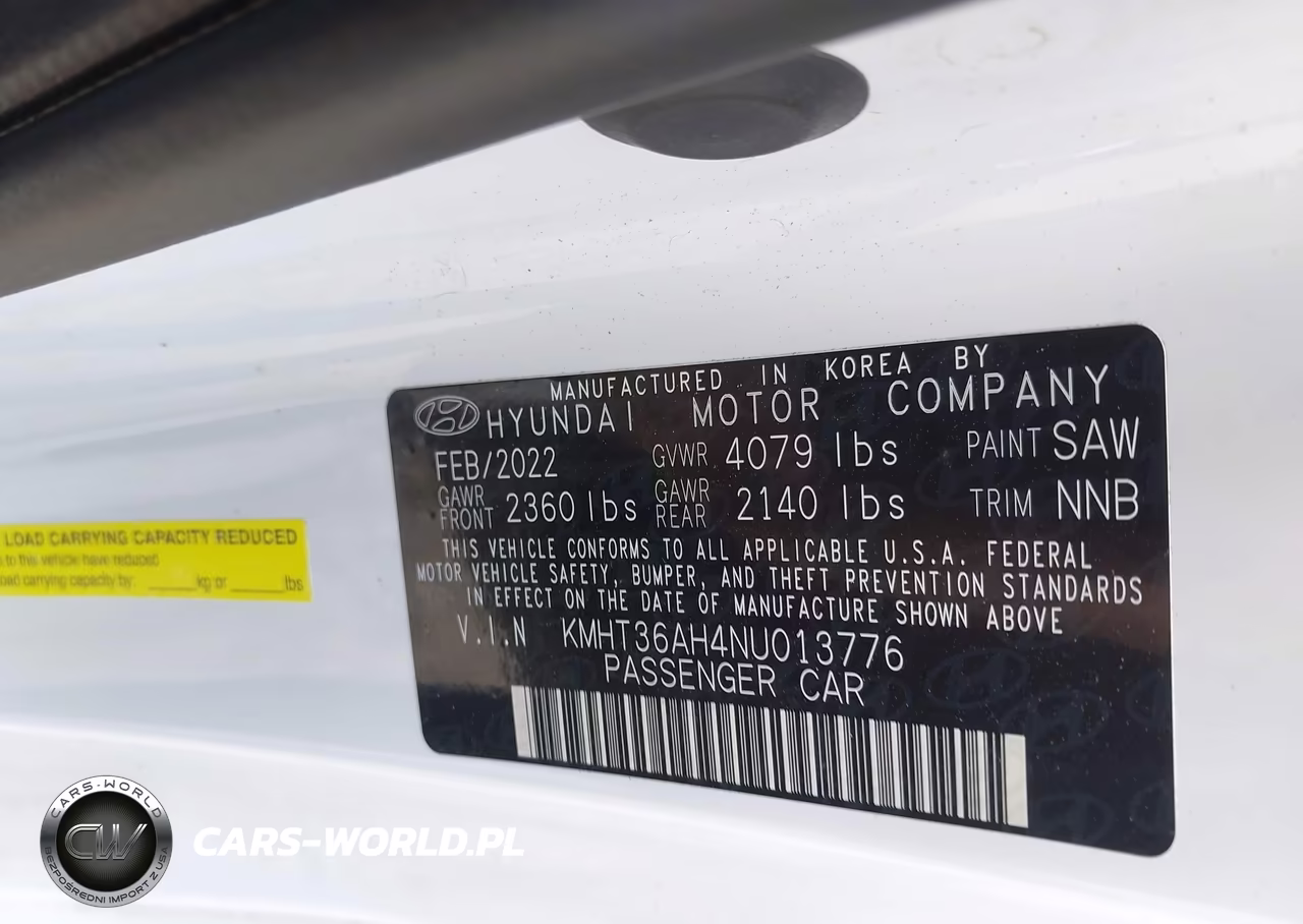 2022 Hyundai Veloster N VIN:KMHT36AH4NU013776 - 9