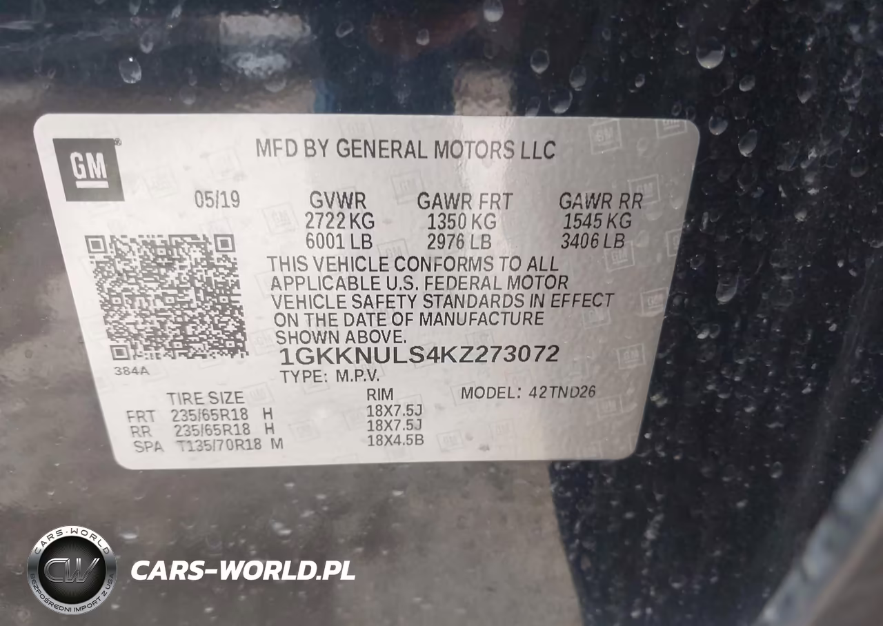 2019 GMC Acadia Slt-1 VIN:1GKKNULS4KZ273072 - 9