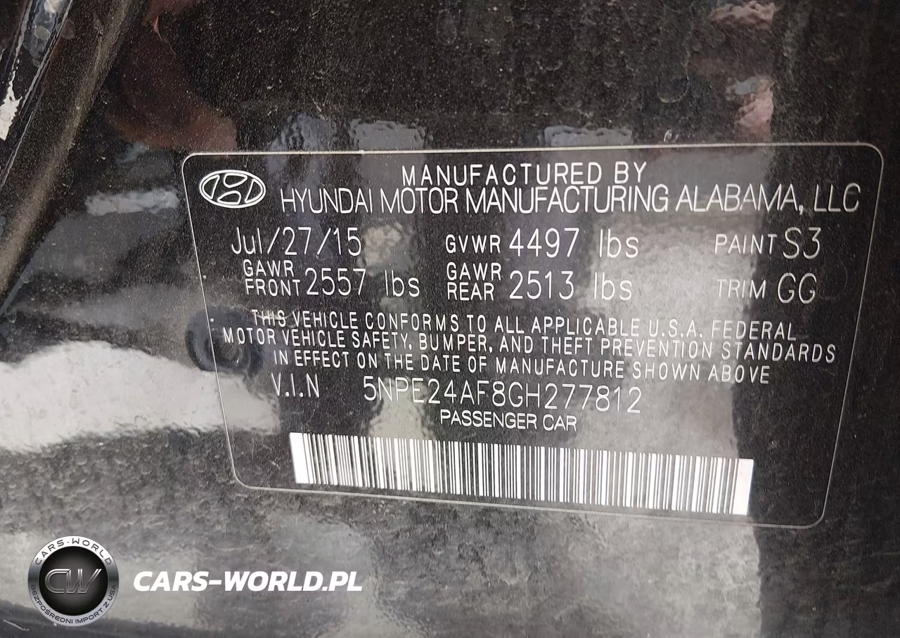 2016 Hyundai Sonata Se VIN:5NPE24AF8GH277812 - 9