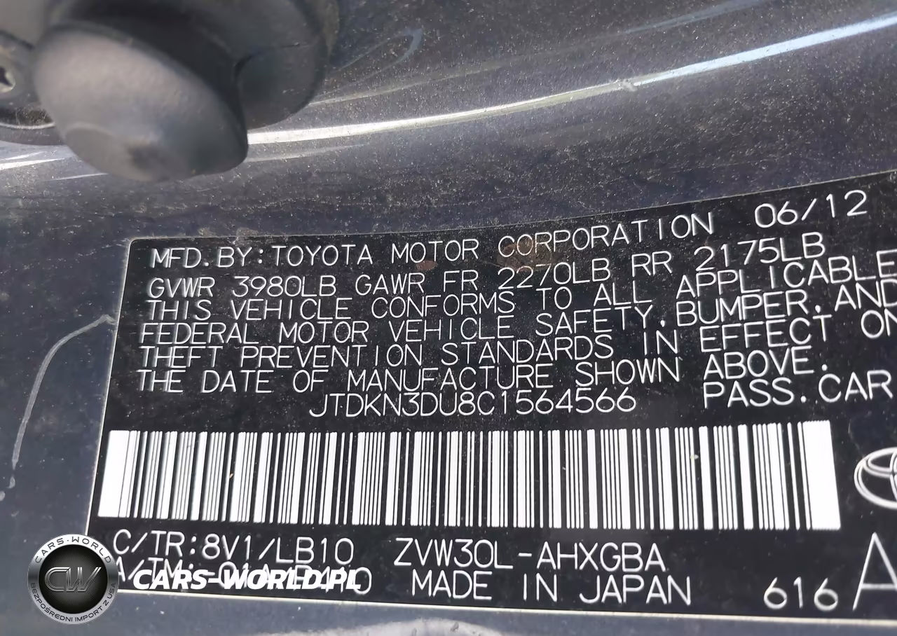 2012 Toyota Prius Four VIN:JTDKN3DU8C1564566 - 9