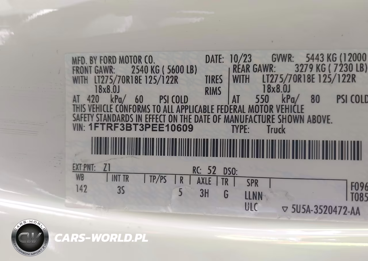 2023 Ford F-350 Xlt VIN:1FTRF3BT3PEE10609 - 8