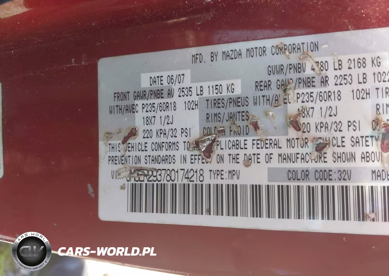 2008 Mazda Cx-7 Sport VIN:JM3ER293780174218 - 9
