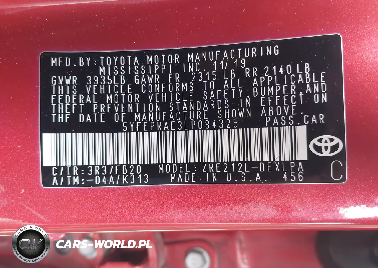 2020 Toyota Corolla Le VIN:5YFEPRAE3LP084325 - 9