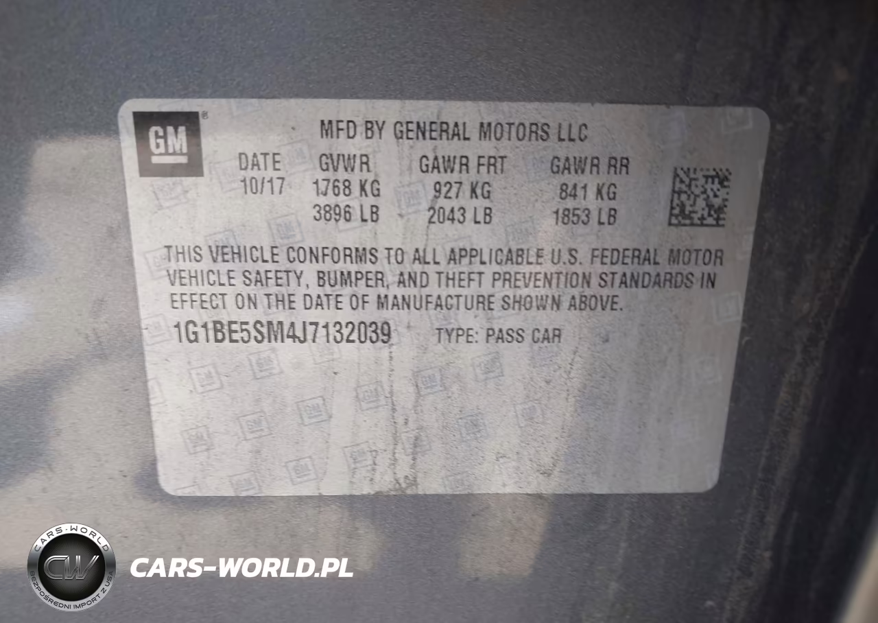 2018 Chevrolet Cruze Lt Auto VIN:1G1BE5SM4J7132039 - 9
