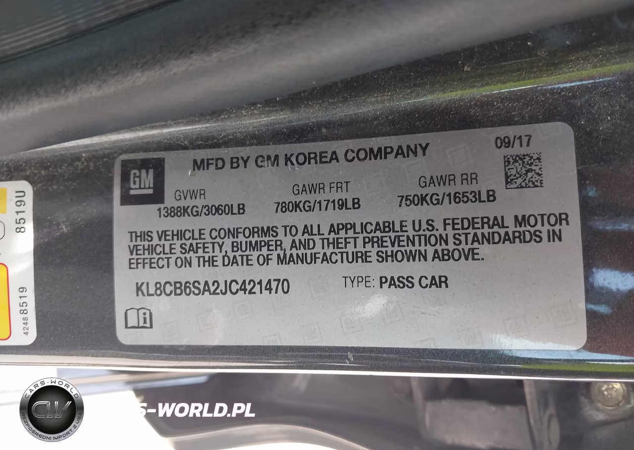 2018 Chevrolet Spark Ls Cvt VIN:KL8CB6SA2JC421470 - 9