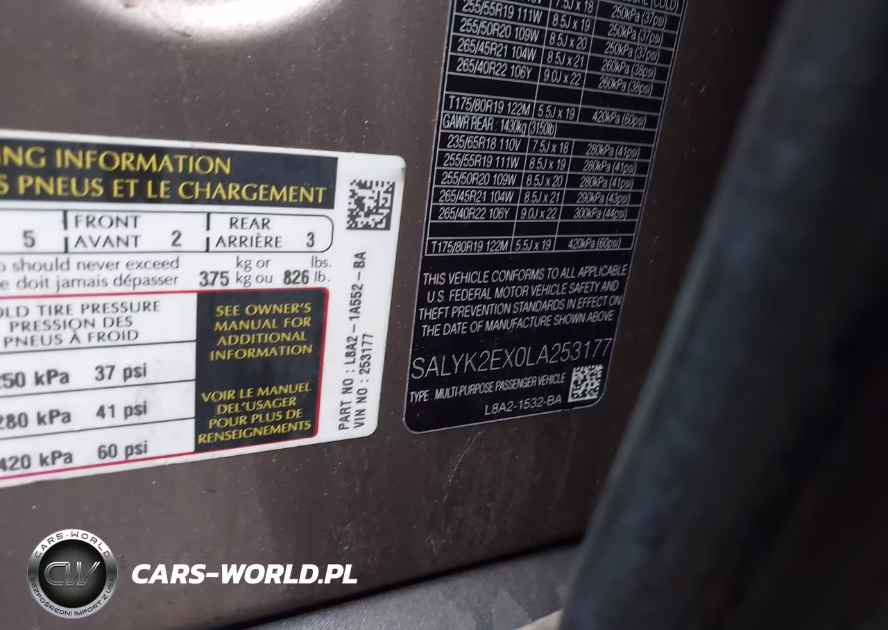2020 Land Rover Range Rover Velar P250 R-Dynamic S VIN:SALYK2EX0LA253177 - 9