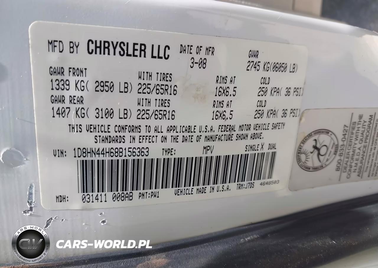2008 Dodge Grand Caravan Se VIN:1D8HN44H68B156363 - 14