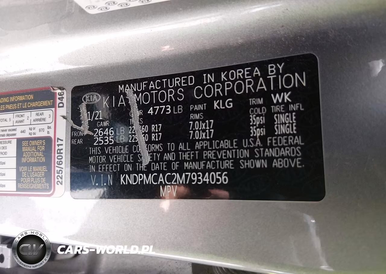 2021 Kia Sportage Lx VIN:KNDPMCAC2M7934056 - 9