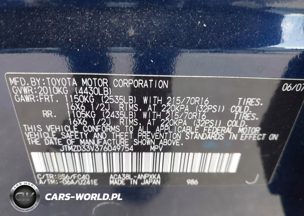 2007 Toyota Rav4 VIN:JTMZD33V376049754 - 9