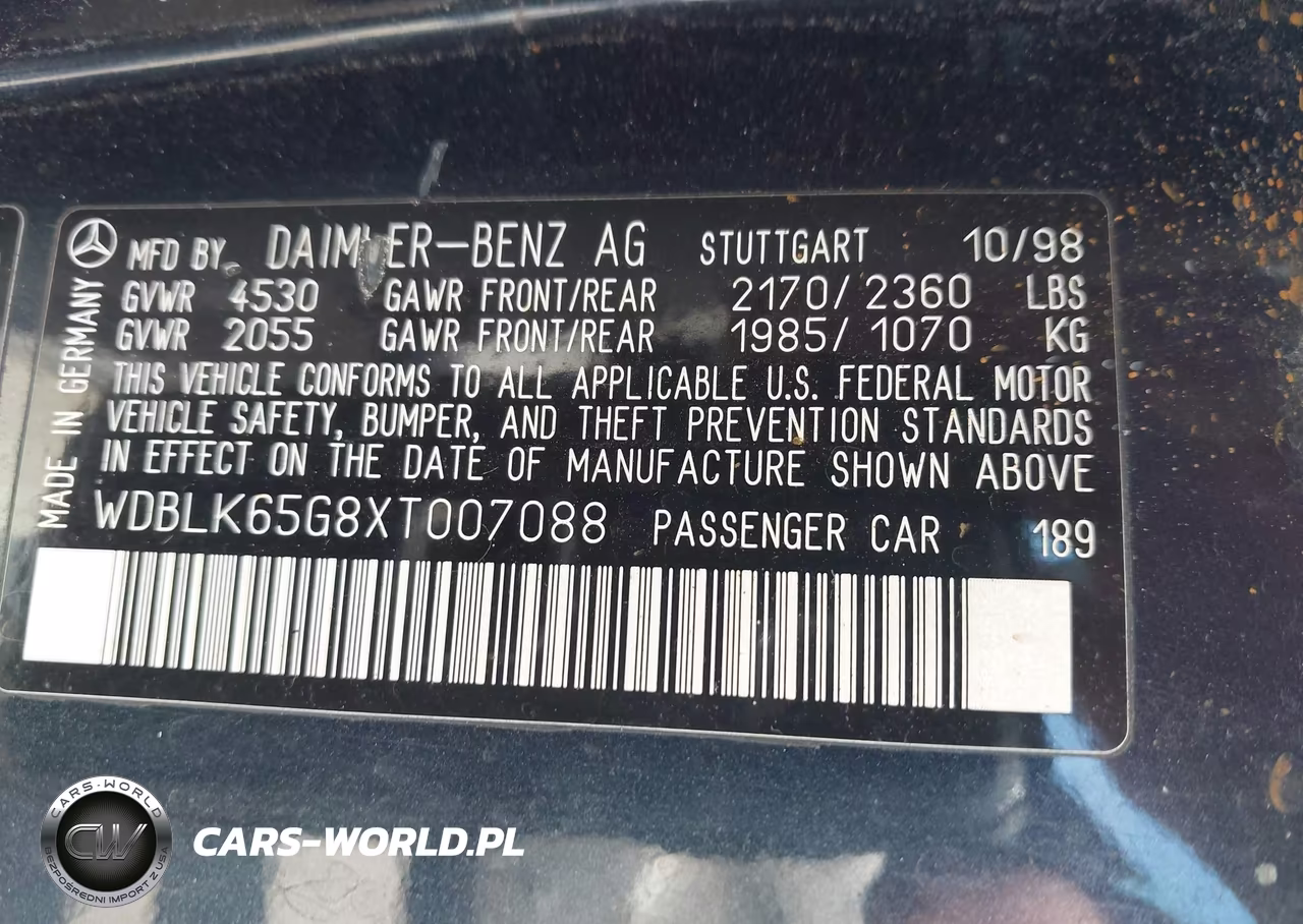 1999 Mercedes-Benz Clk 320 VIN:WDBLK65G8XT007088 - 9