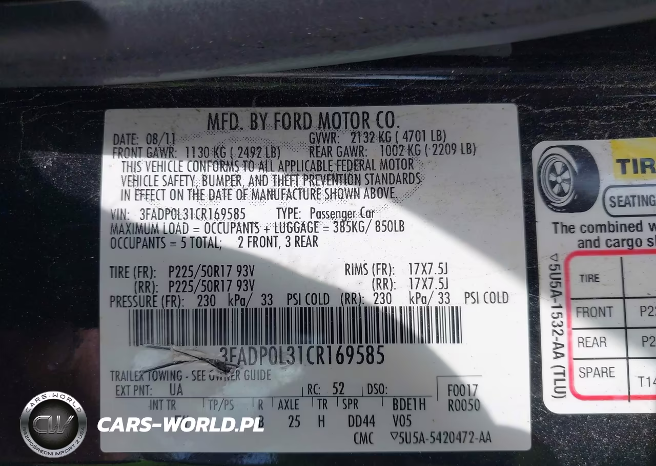 2012 Ford Fusion Hybrid VIN:3FADP0L31CR169585 - 9