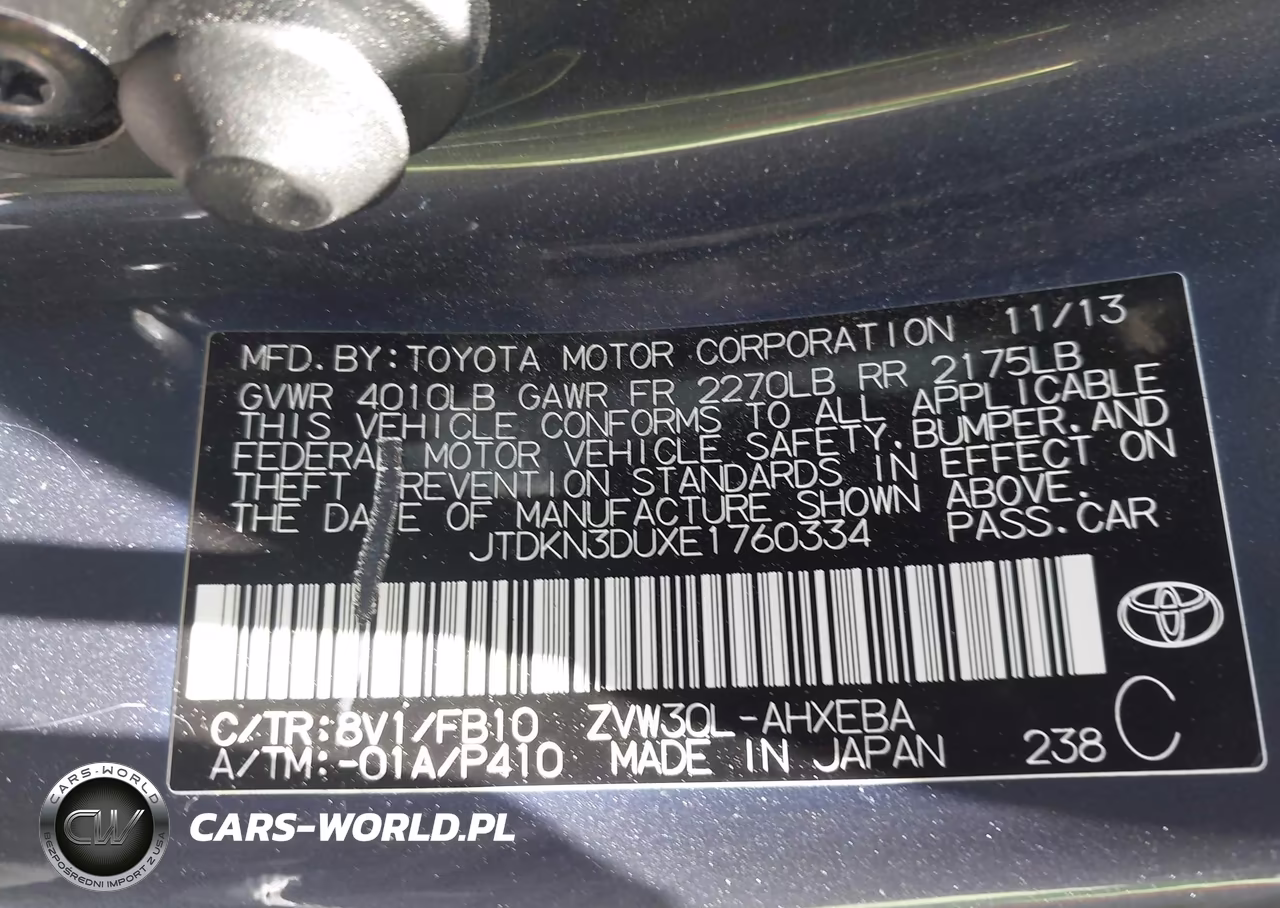 2014 Toyota Prius Three VIN:JTDKN3DUXE1760334 - 9