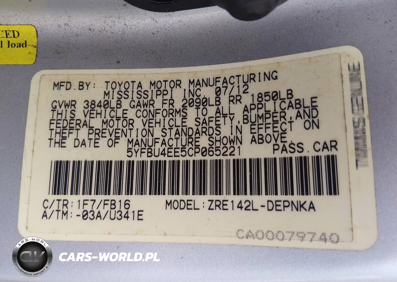 2012 Toyota Corolla Le VIN:5YFBU4EE5CP065221 - 9