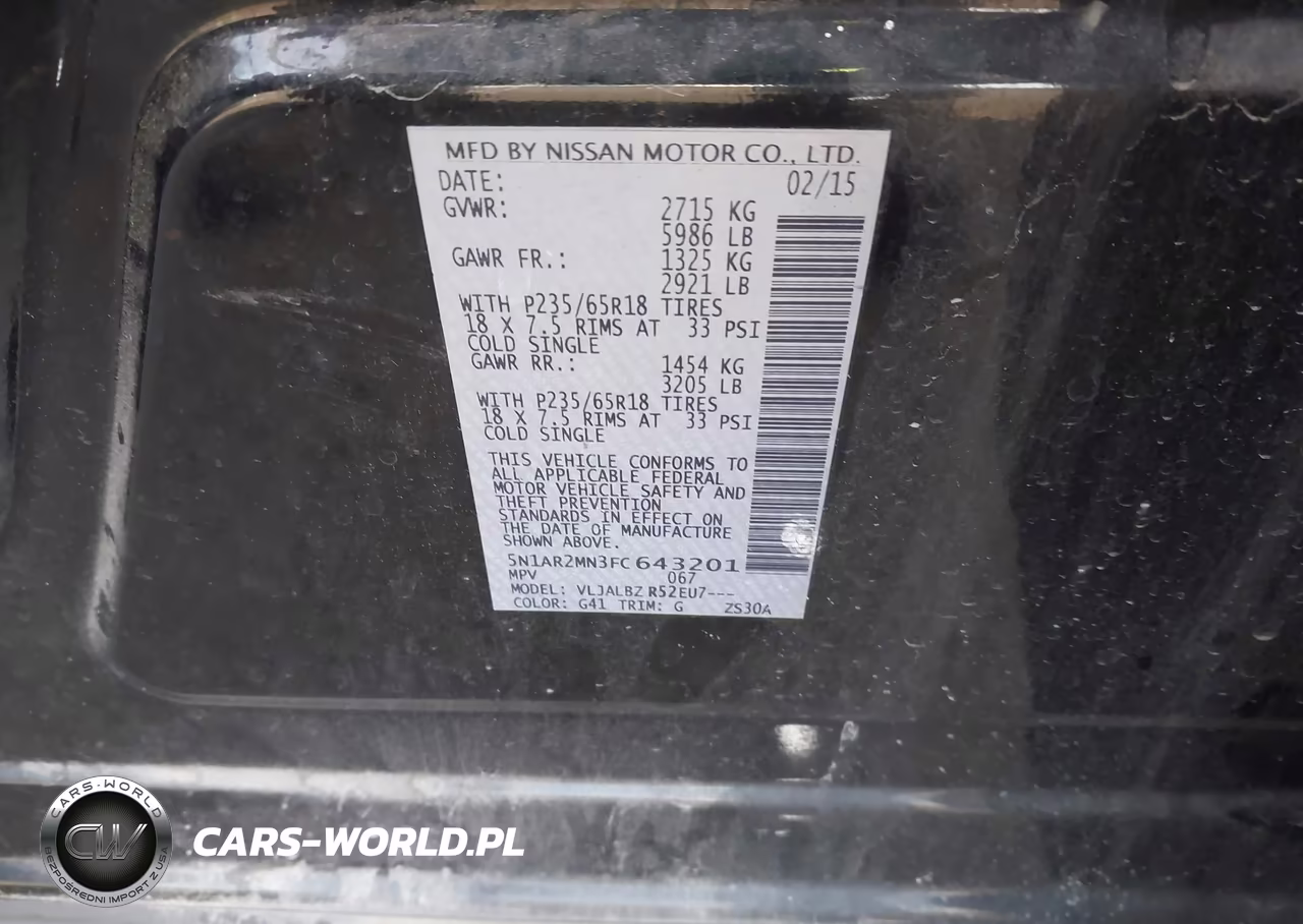 2015 Nissan Pathfinder S VIN:5N1AR2MN3FC643201 - 9
