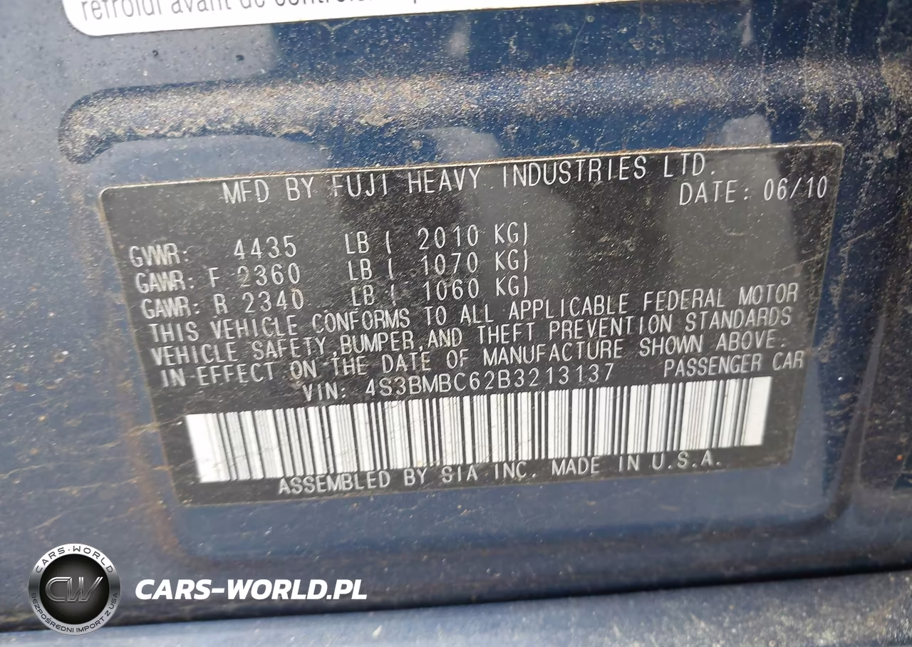 2011 Subaru Legacy 2.5I Premium VIN:4S3BMBC62B3213137 - 9