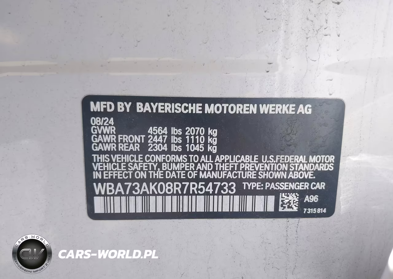 2024 BMW 228I Gran Coupe xDrive VIN:WBA73AK08R7R54733 - 9