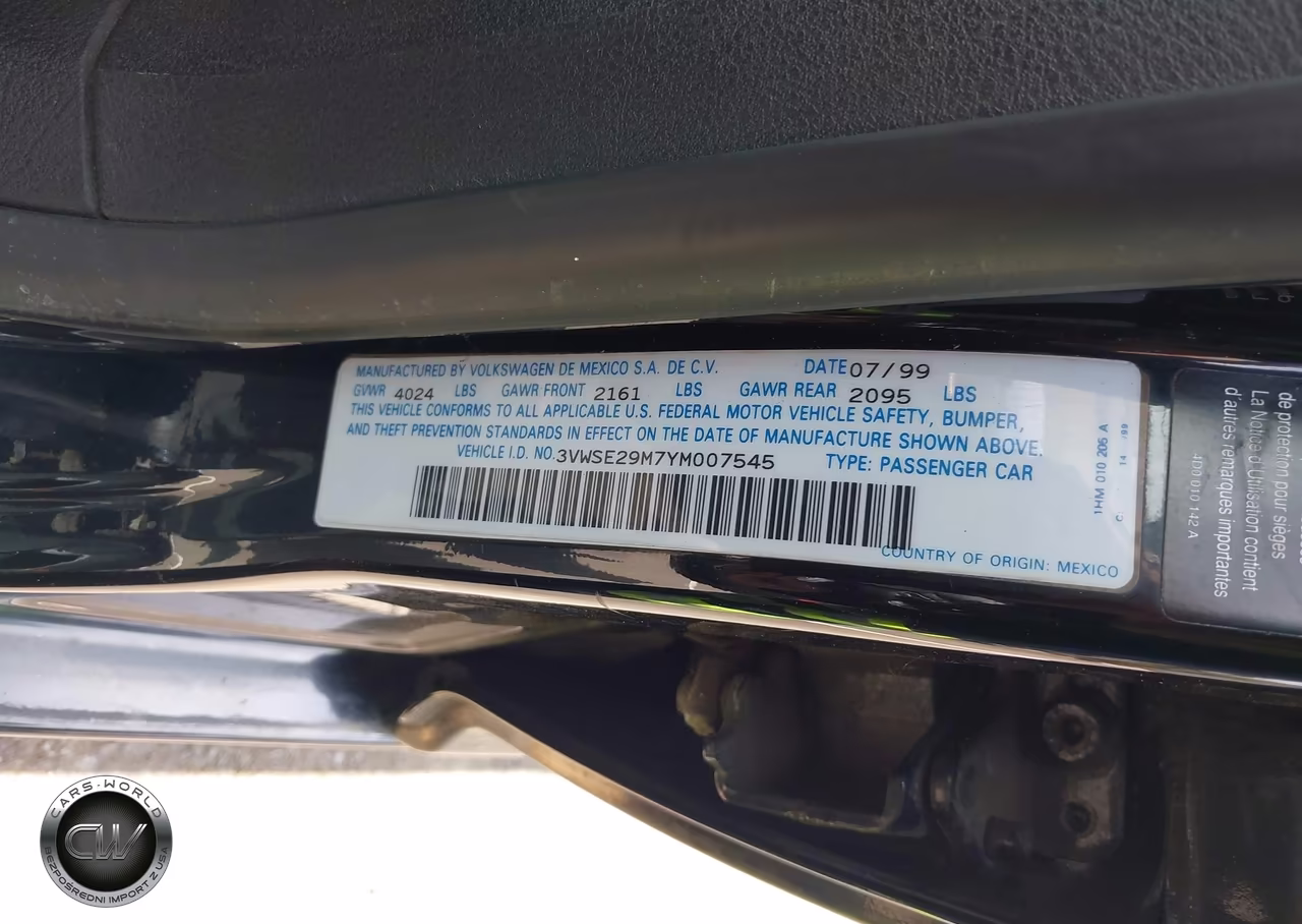 2000 Volkswagen Jetta Gls Vr6 VIN:3VWSE29M7YM007545 - 9