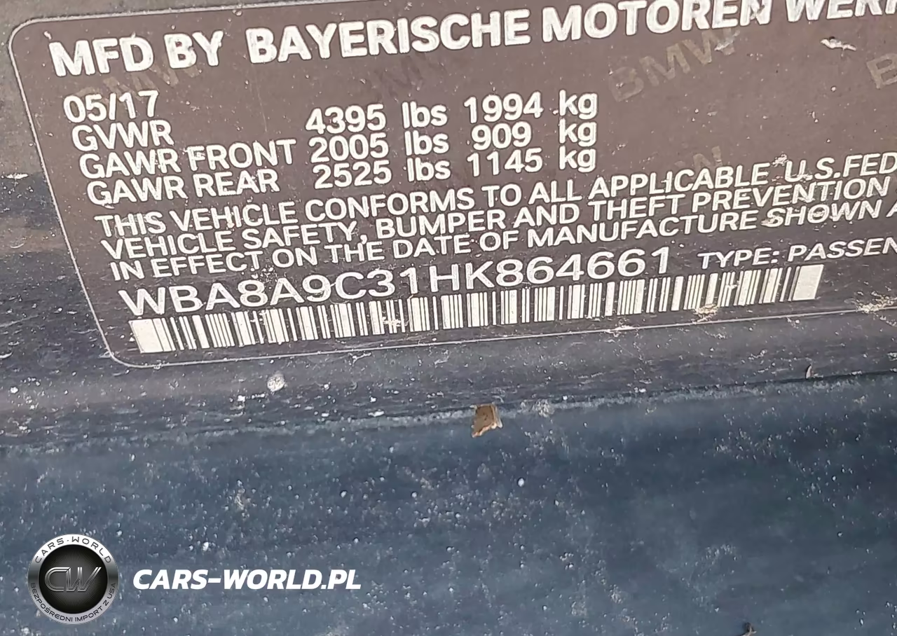 2017 BMW 320I VIN:WBA8A9C31HK864661 - 9