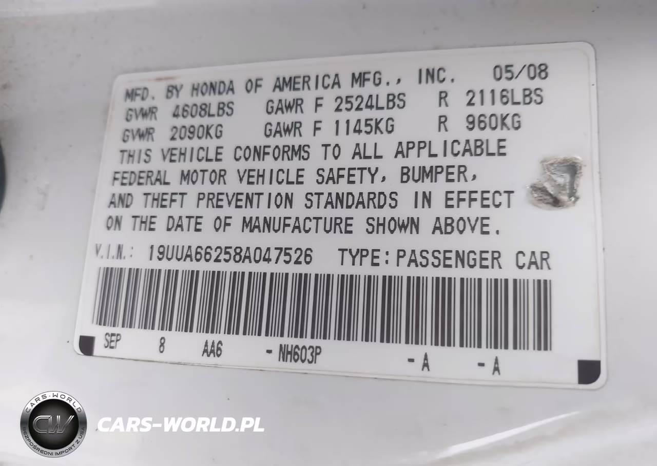 2008 Acura Tl VIN:19UUA66258A047526 - 9