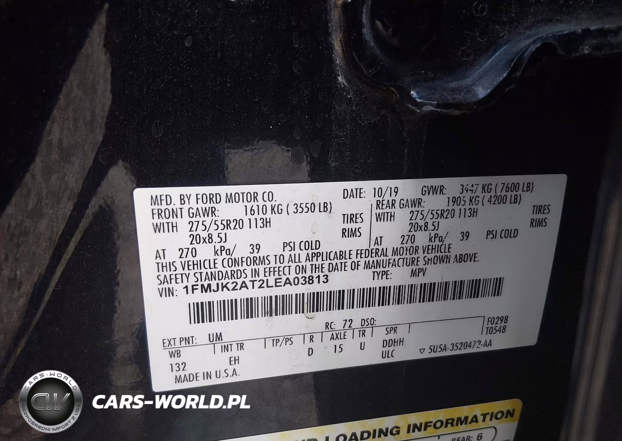 2020 Ford Expedition Limited Max VIN:1FMJK2AT2LEA03813 - 9