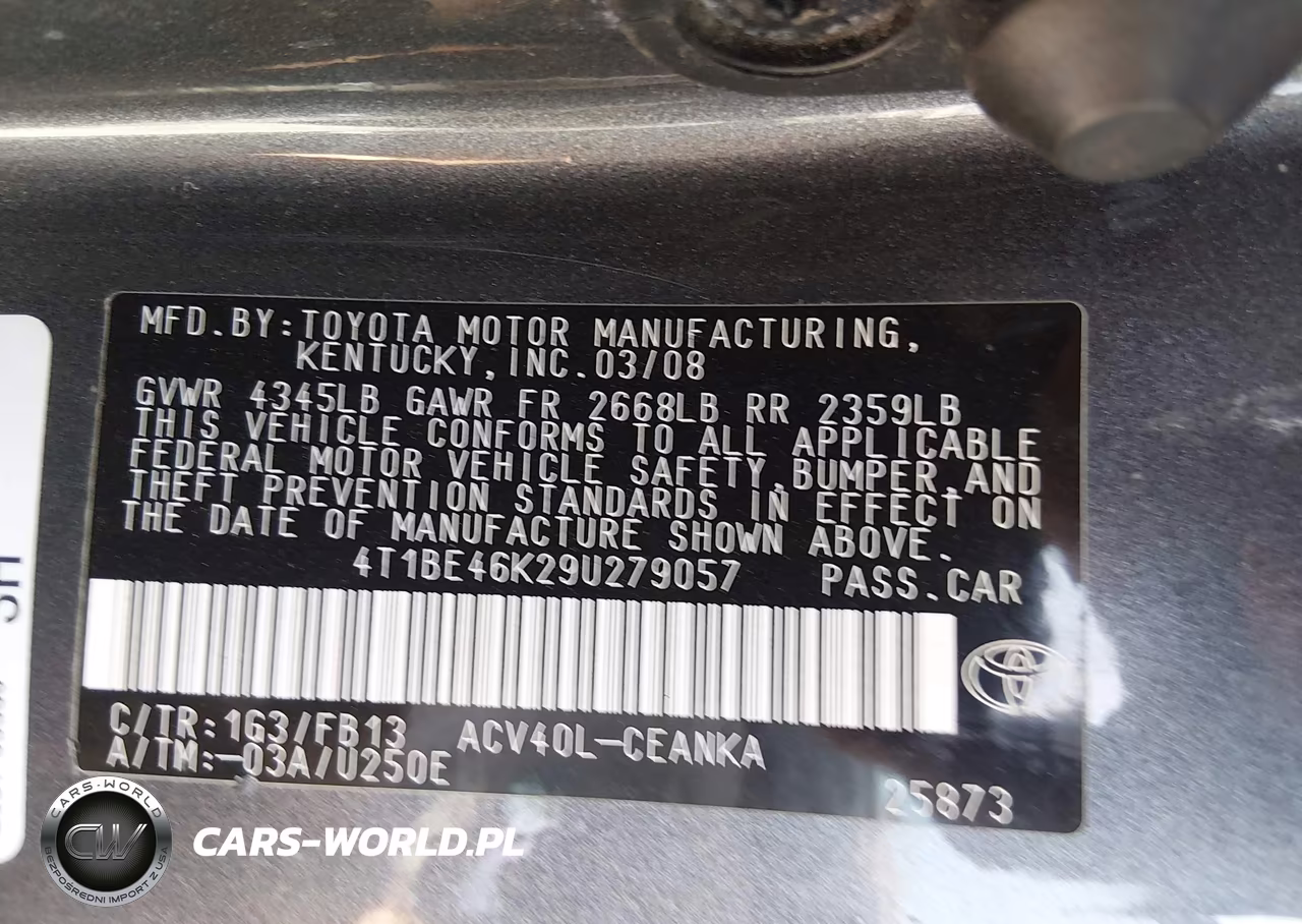 2009 Toyota Camry Le VIN:4T1BE46K29U279057 - 9