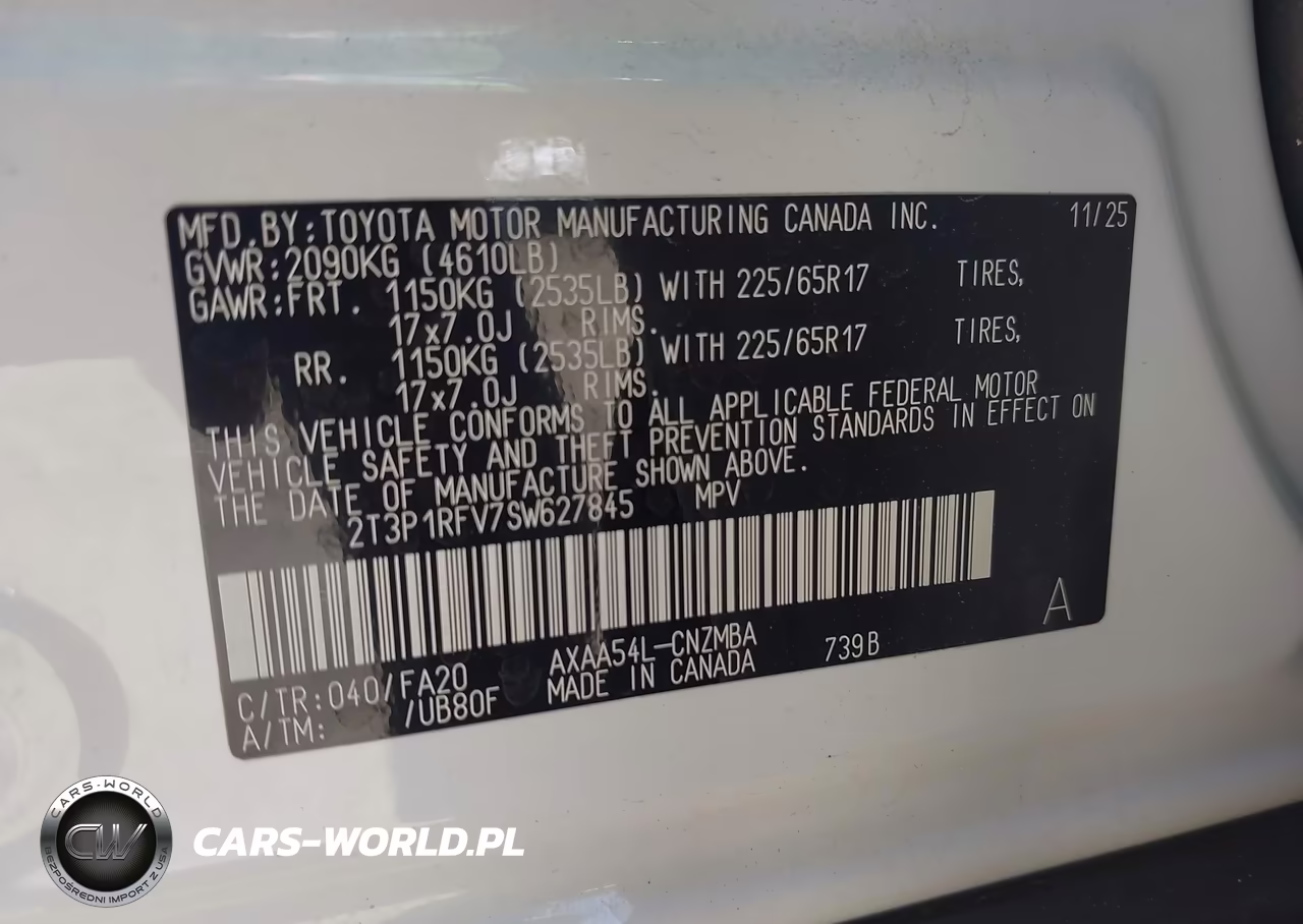 2025 Toyota Rav4 Xle VIN:2T3P1RFV7SW627845 - 9
