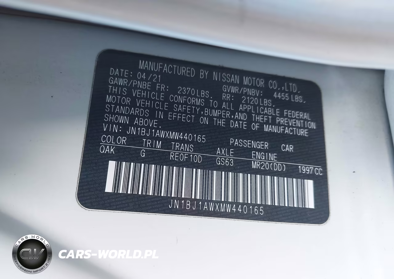 2021 Nissan Rogue Sport S Awd Xtronic Cvt VIN:JN1BJ1AWXMW440165 - 9
