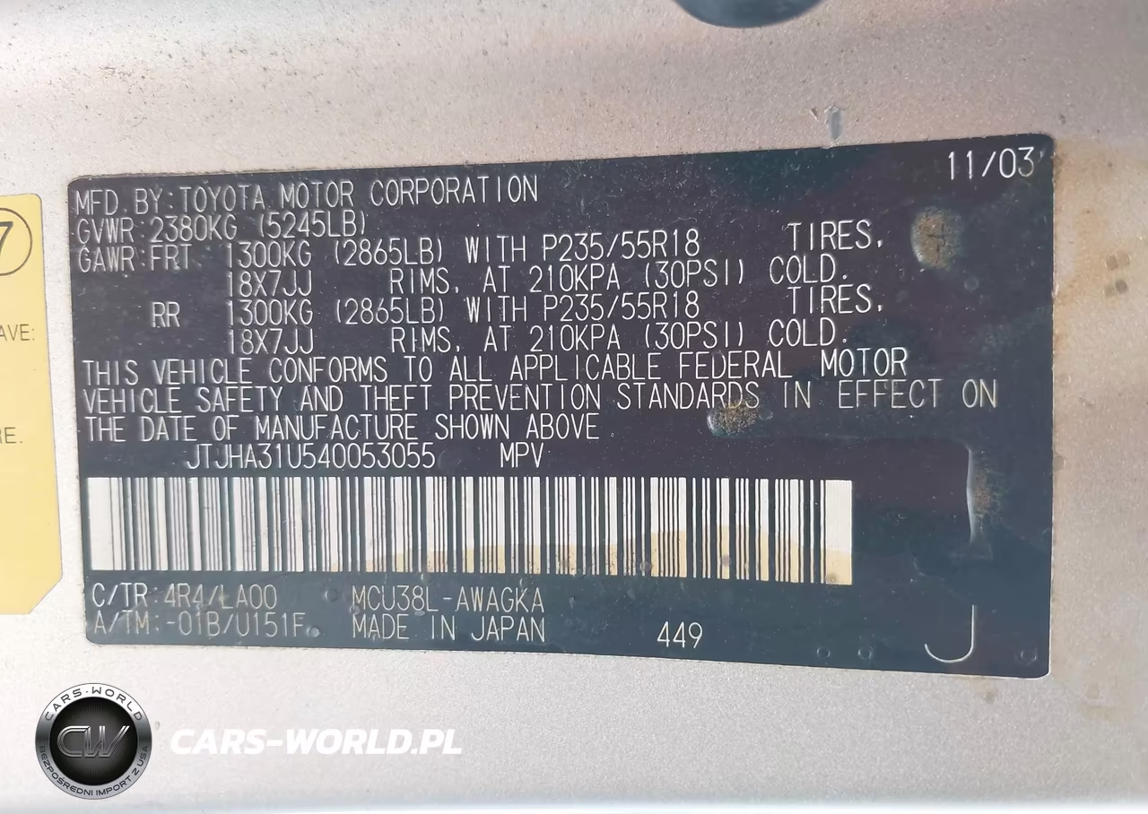 2004 Lexus Rx 330 VIN:JTJHA31U540053055 - 9
