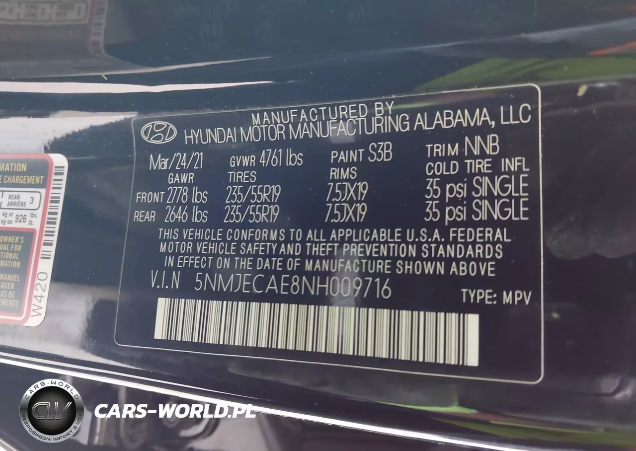 2022 Hyundai Tucson Limited VIN:5NMJECAE8NH009716 - 9