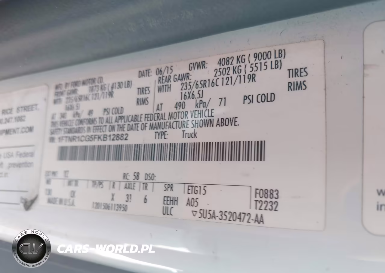 2015 Ford Transit-250 VIN:1FTNR1CG5FKB12882 - 9
