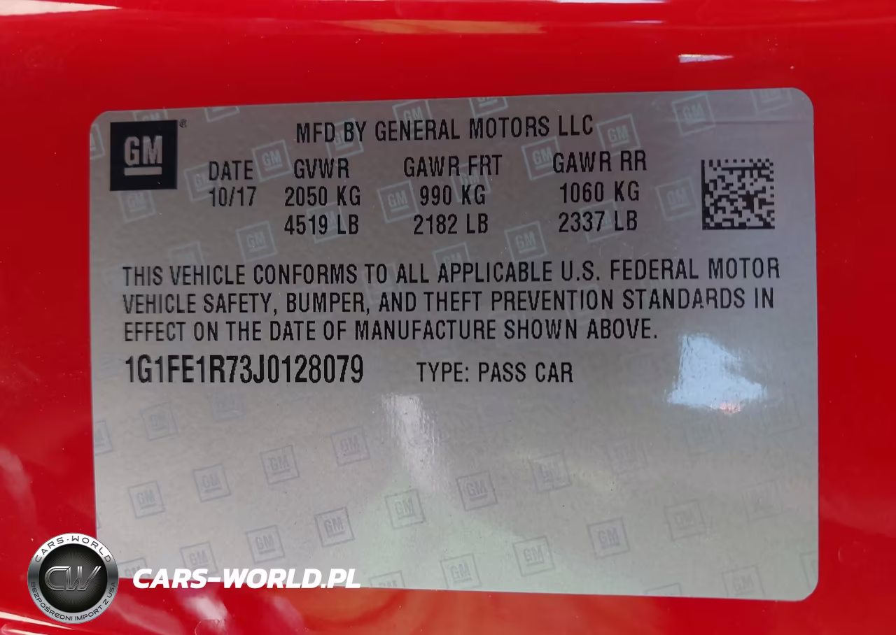 2018 Chevrolet Camaro 1Ss VIN:1G1FE1R73J0128079 - 9