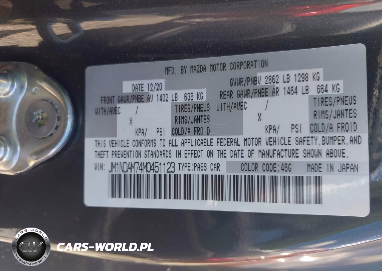 2021 Mazda Mx-5 Miata Rf Grand Touring VIN:JM1NDAM74M0451123 - 9