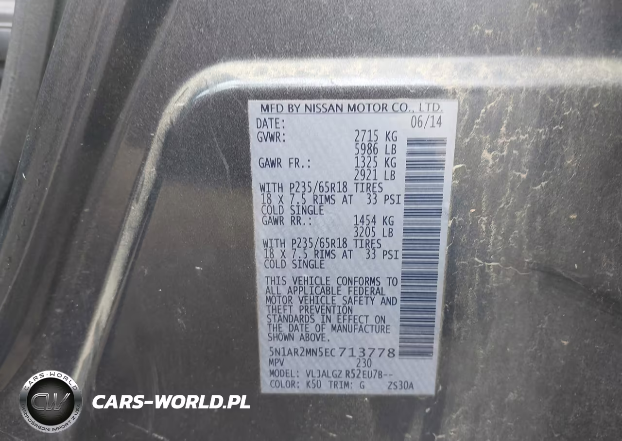 2014 Nissan Pathfinder Sl VIN:5N1AR2MN5EC713778 - 9