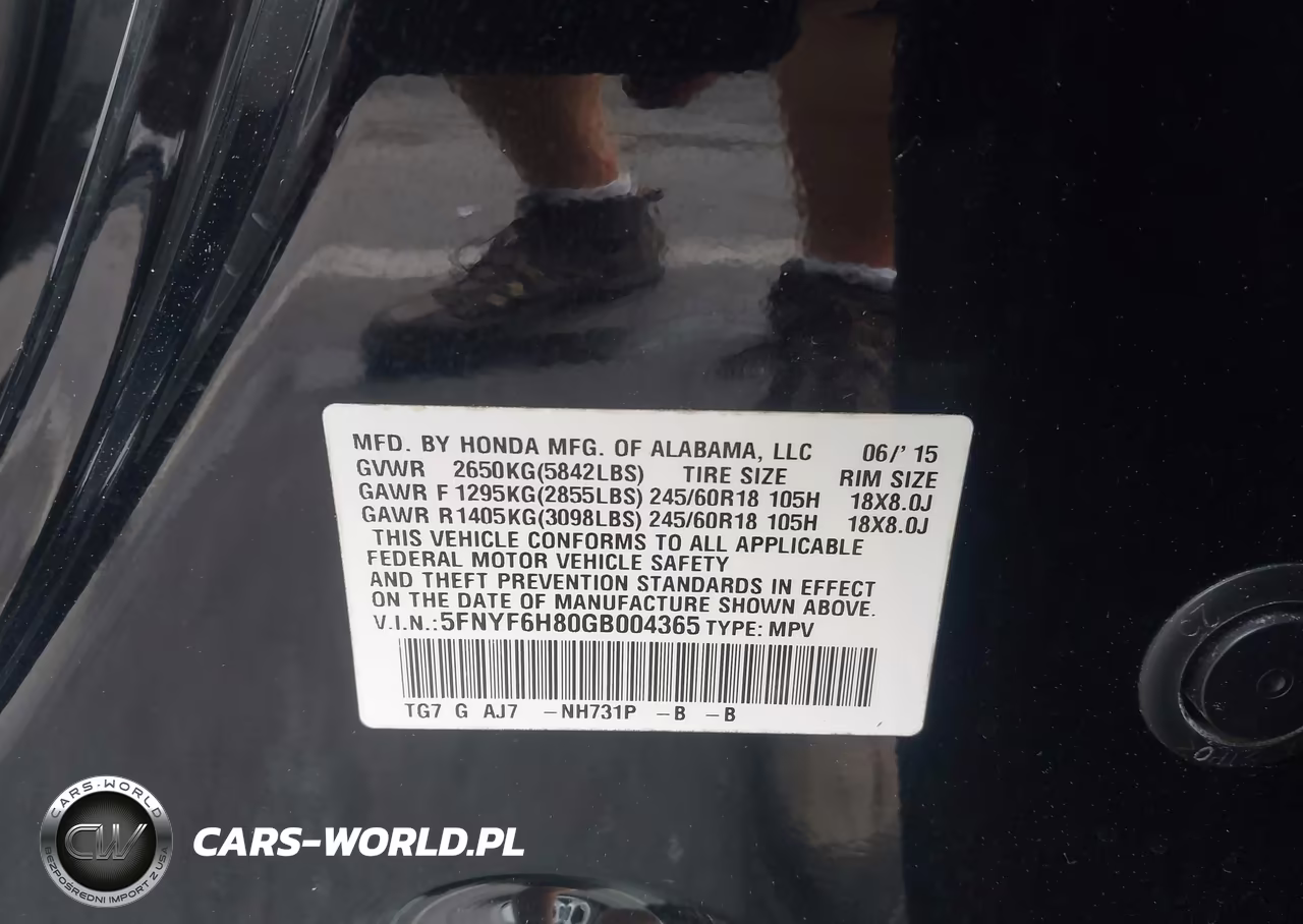 2016 Honda Pilot Ex-L VIN:5FNYF6H80GB004365 - 9